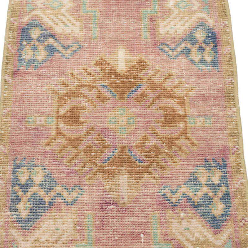 El Dokuma Vintage Halı - 46 cm x 84 cm - K0074834