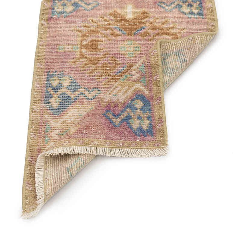 El Dokuma Vintage Halı - 46 cm x 84 cm - K0074834