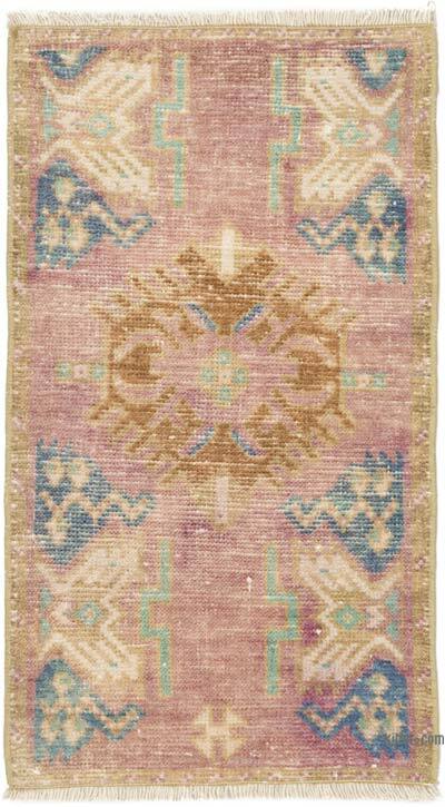 Vintage Turkish Hand-Knotted Rug - 1' 6" x 2' 9" (18" x 33")