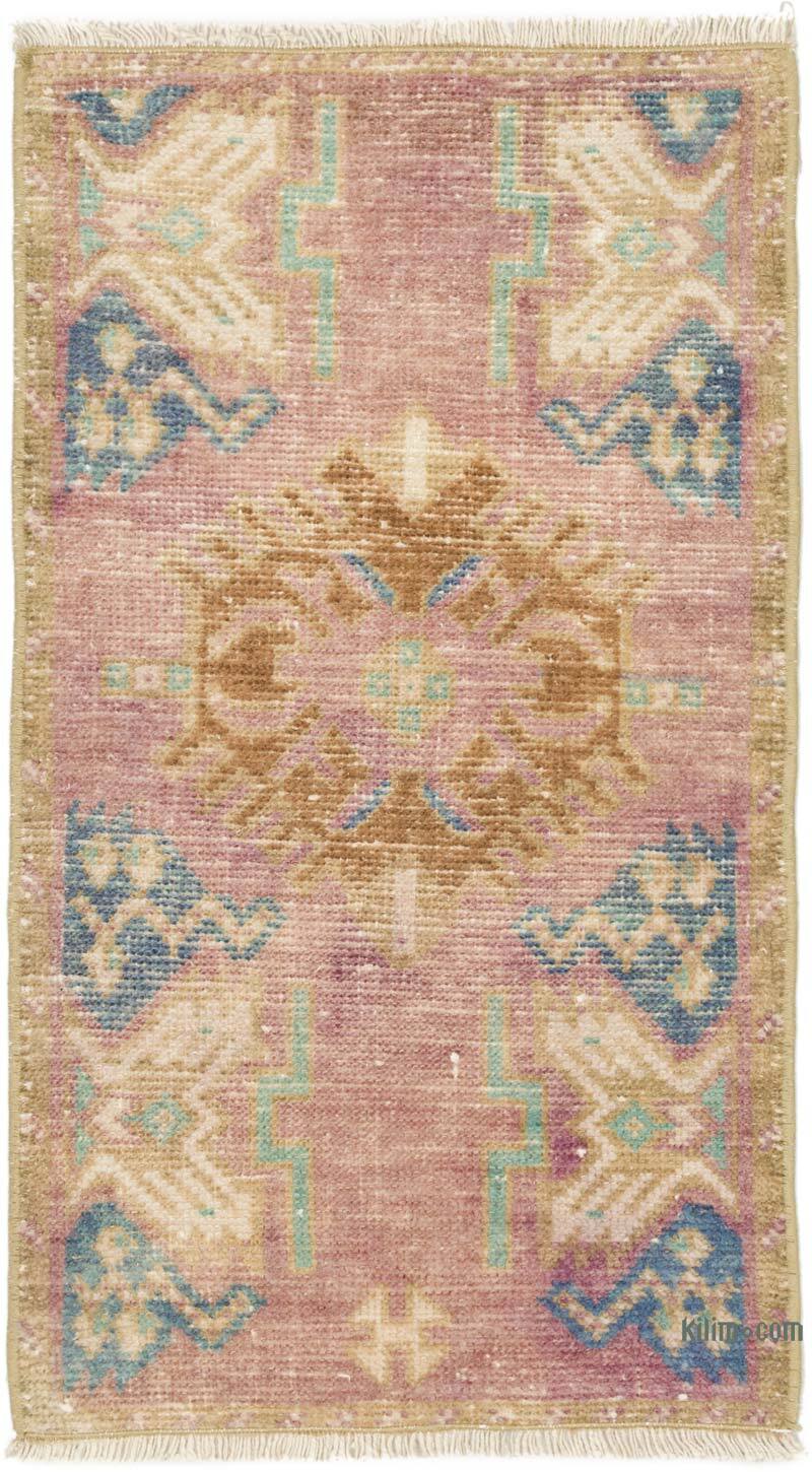 El Dokuma Vintage Halı - 46 cm x 84 cm - K0074834