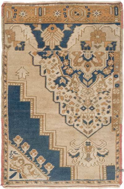 Vintage Turkish Hand-Knotted Rug - 1' 9" x 2' 8" (21" x 32")