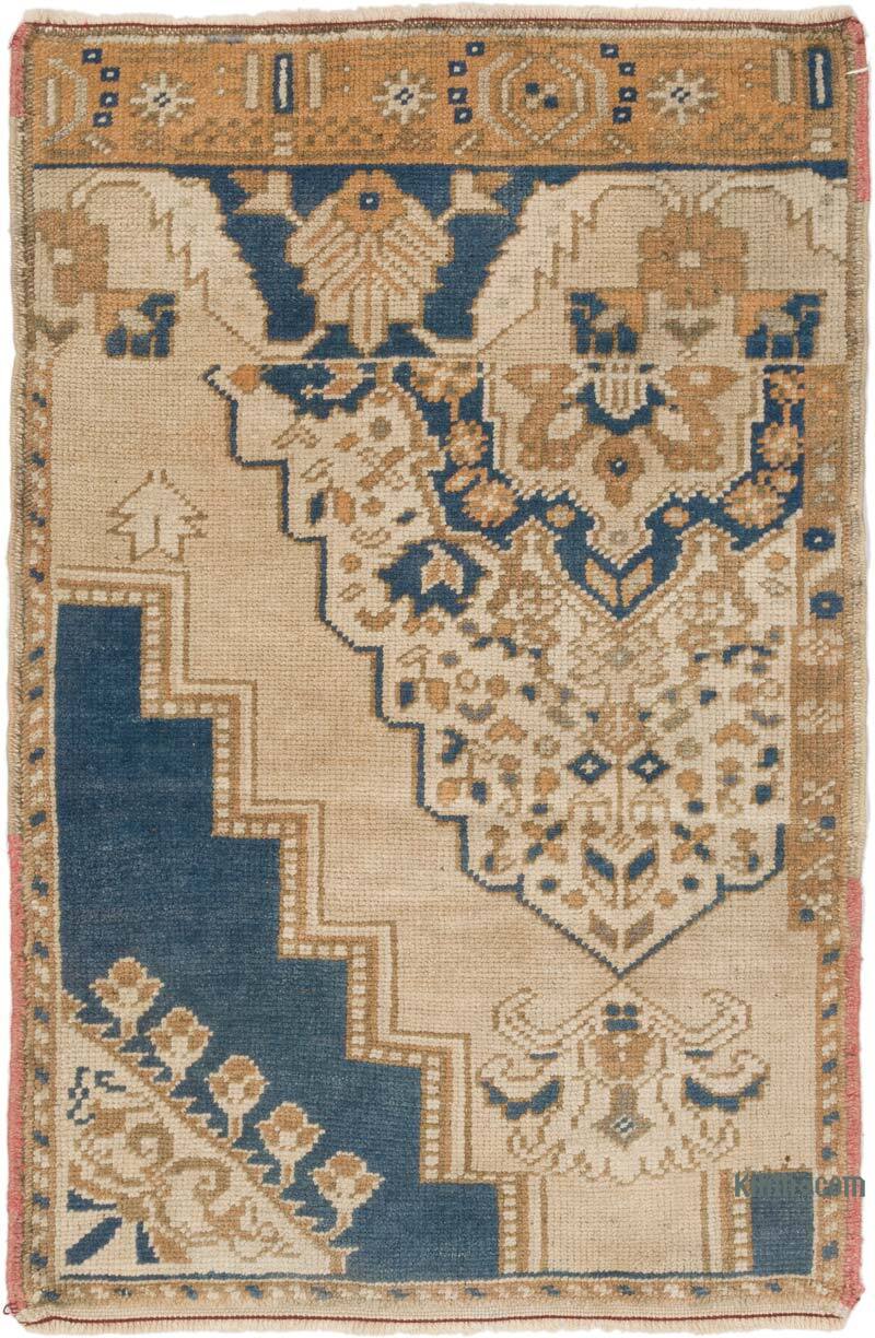 El Dokuma Vintage Halı - 54 cm x 81 cm - K0074836