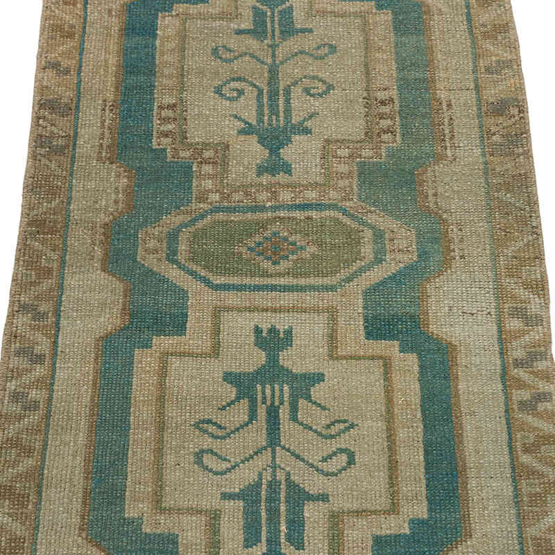 Alfombra Vintage Turca Anudada a Mano - 58 cm x 103 cm - K0074837