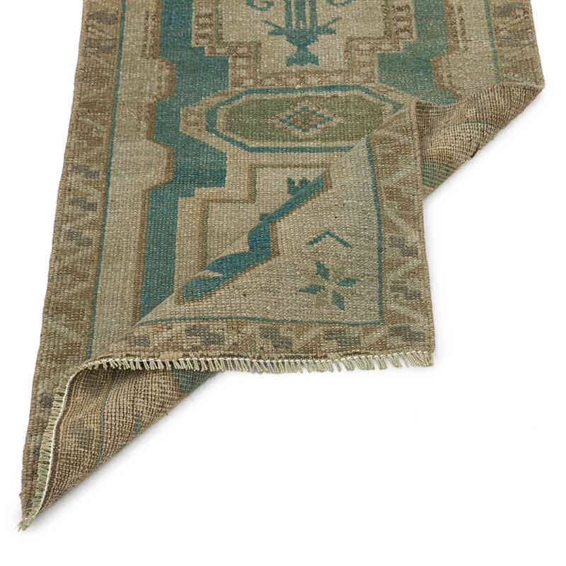 Alfombra Vintage Turca Anudada a Mano - 58 cm x 103 cm - K0074837