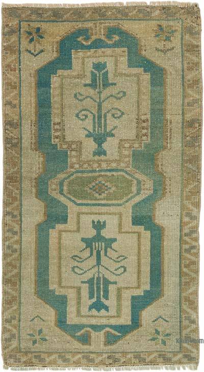 El Dokuma Vintage Halı - 58 cm x 103 cm