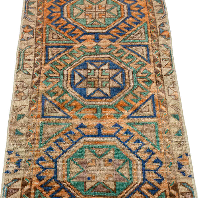 Vintage Turkish Hand-Knotted Rug - 1' 8" x 4' 2" (20" x 50") - K0074838