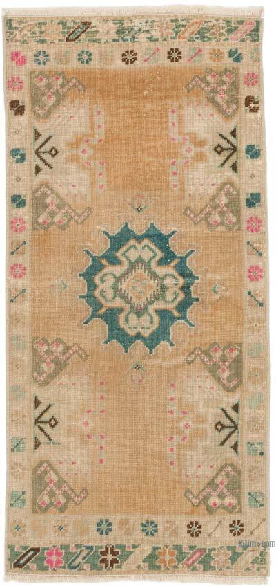 El Dokuma Vintage Halı - 54 cm x 114 cm
