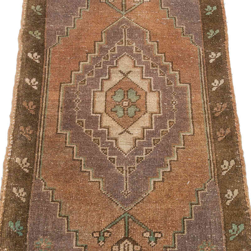 Alfombra Vintage Turca Anudada a Mano - 48 cm x 99 cm - K0074850