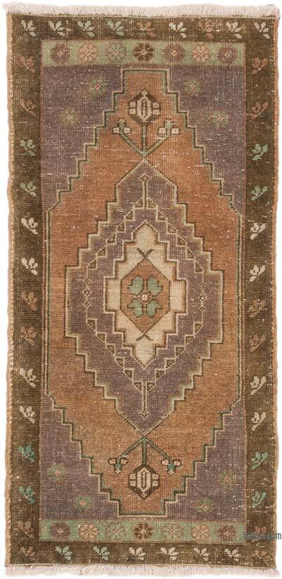 Vintage Turkish Hand-Knotted Rug - 1' 7" x 3' 3" (19" x 39")