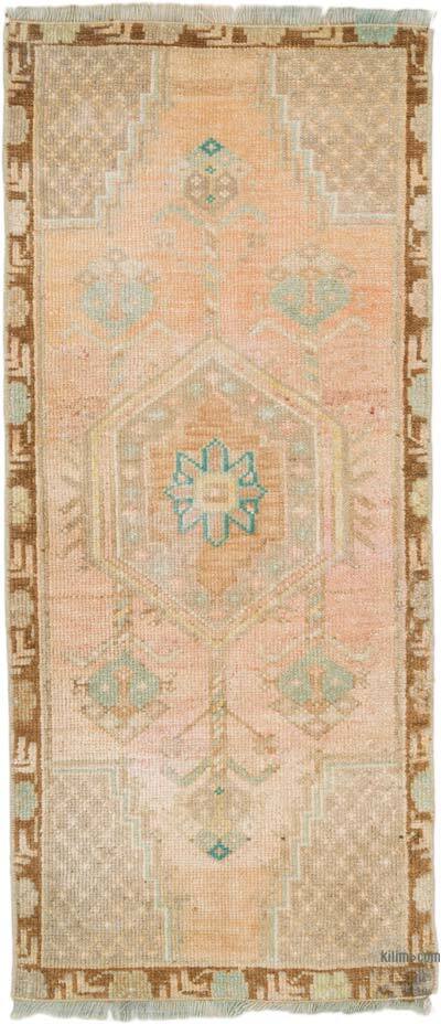 Vintage Turkish Hand-Knotted Rug - 1' 5" x 3' 3" (17" x 39")