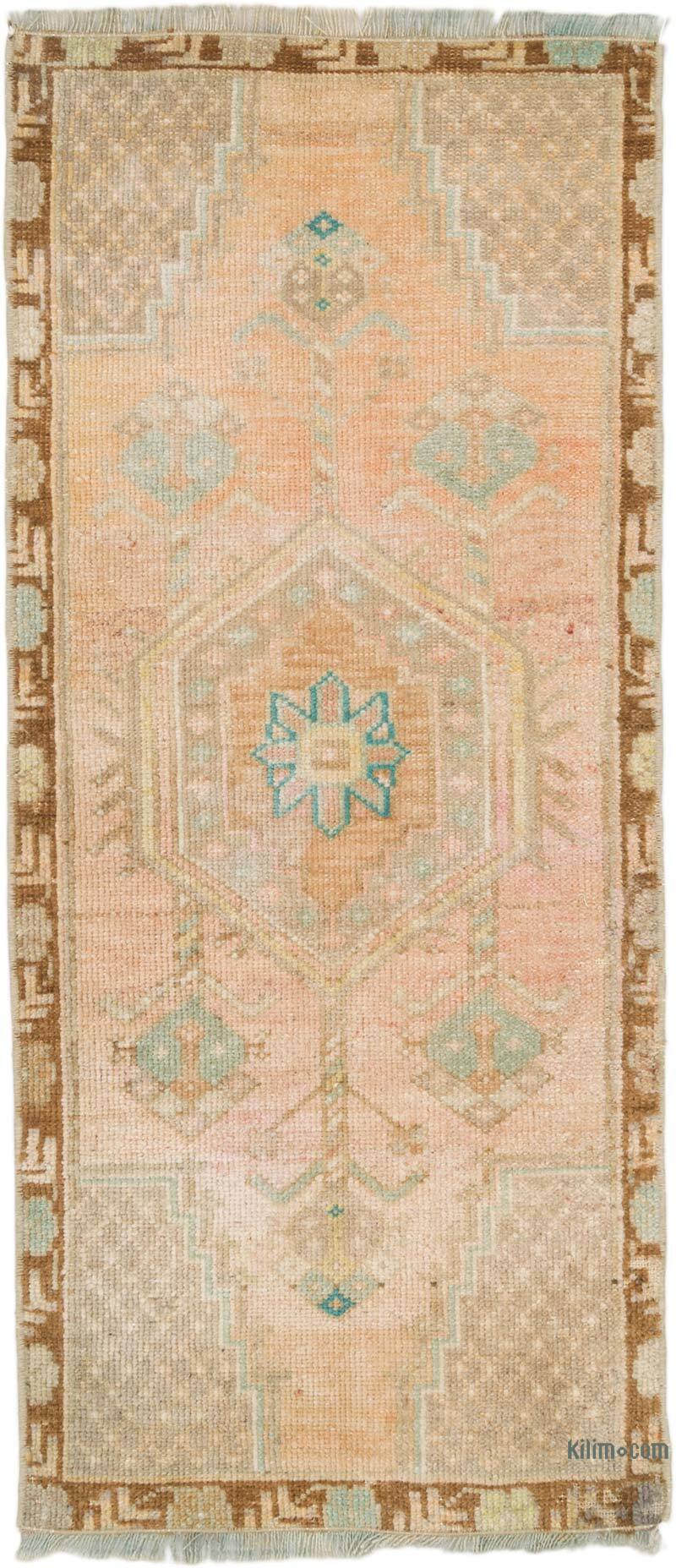 Vintage Turkish Hand-Knotted Rug - 1' 5" x 3' 3" (17" x 39") - K0074851