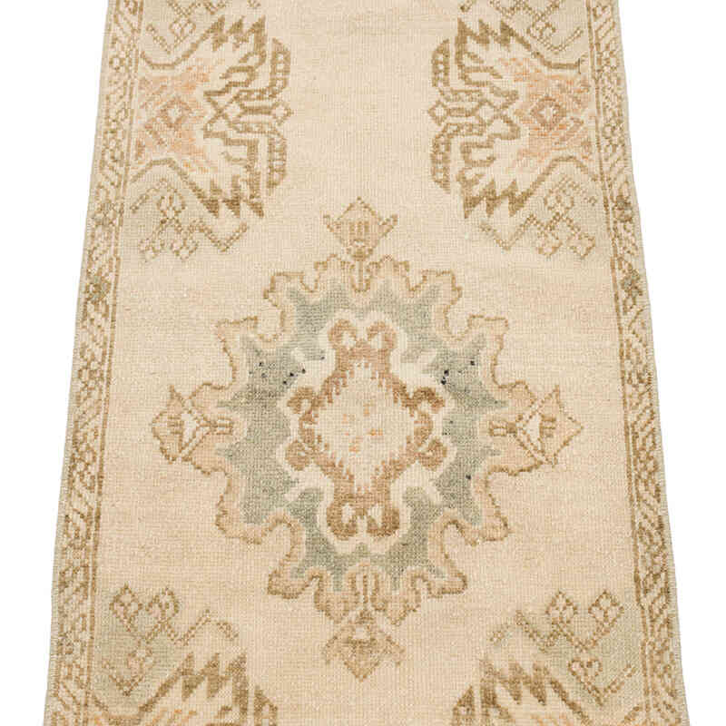 Alfombra Vintage Turca Anudada a Mano - 48 cm x 113 cm - K0074852