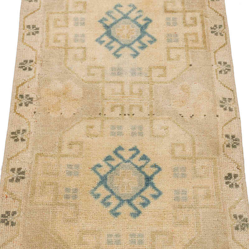 El Dokuma Vintage Halı - 50 cm x 92 cm - K0074855
