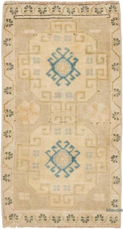 Vintage Turkish Hand-Knotted Rug - 1' 8" x 3'  (20" x 36")