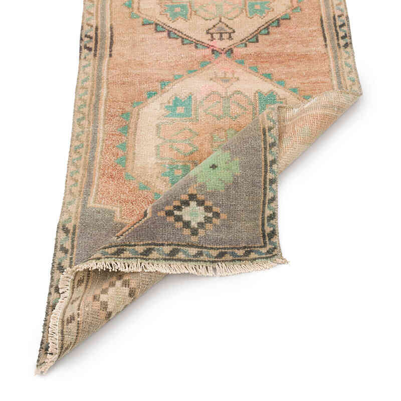 Alfombra Vintage Turca Anudada a Mano - 49 cm x 120 cm - K0074860