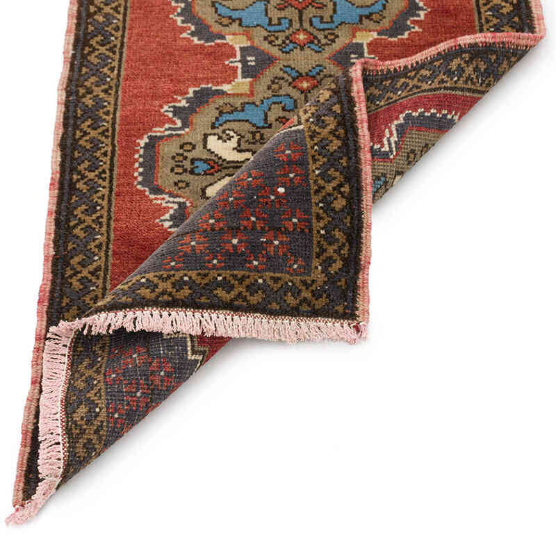 El Dokuma Vintage Halı - 49 cm x 98 cm - K0074863