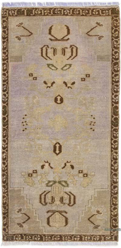 El Dokuma Vintage Halı - 51 cm x 102 cm