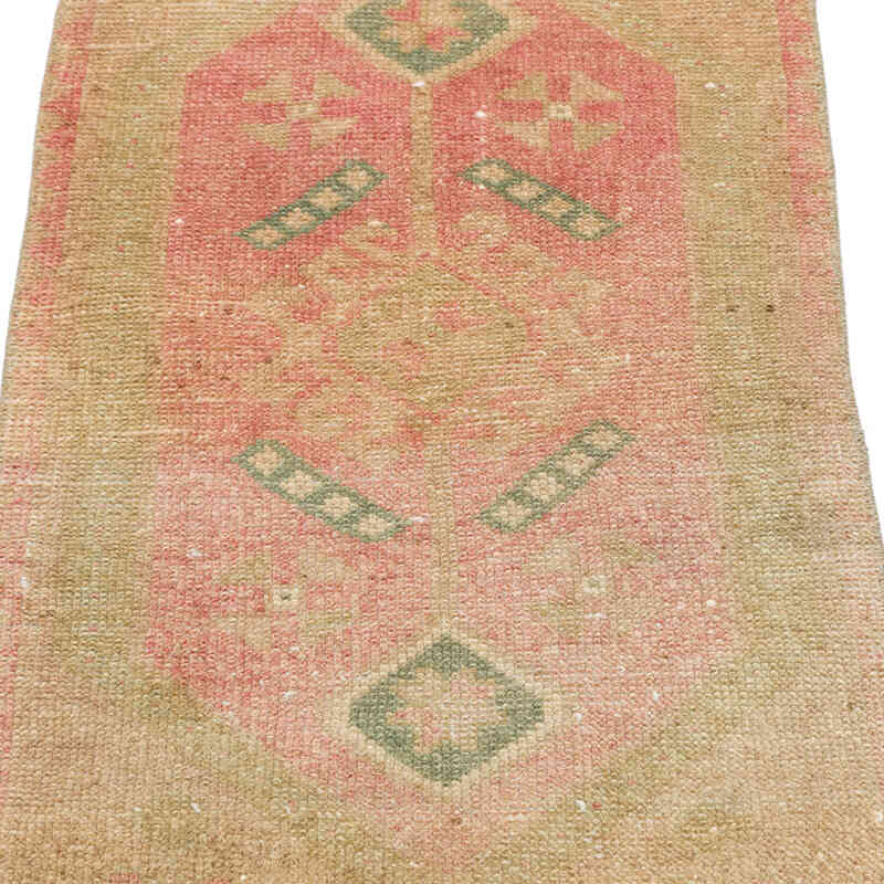 El Dokuma Vintage Halı - 48 cm x 91 cm - K0074867