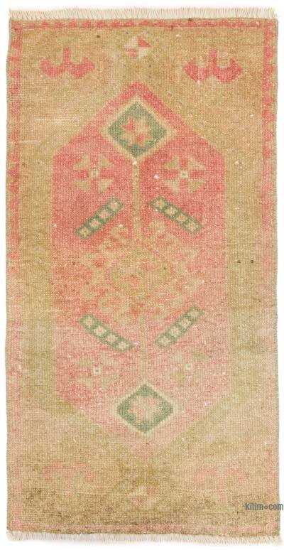 Alfombra Vintage Turca Anudada a Mano - 48 cm x 91 cm