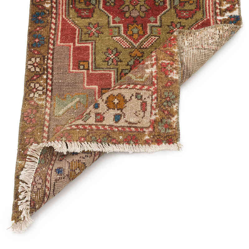 Alfombra Vintage Turca Anudada a Mano - 46 cm x 99 cm - K0074868