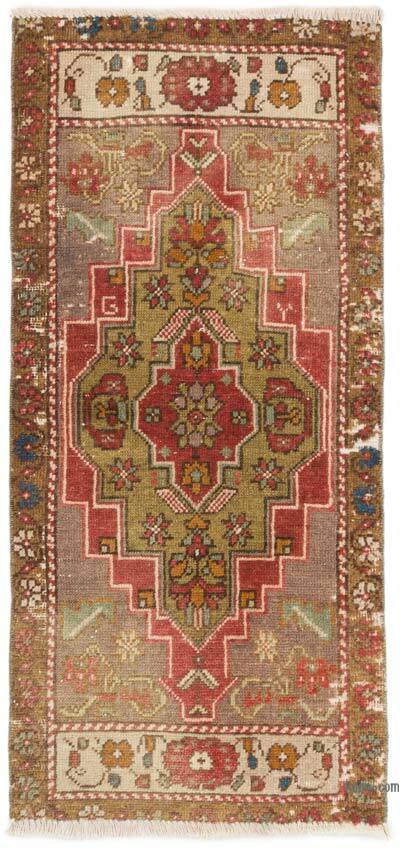 Vintage Turkish Hand-Knotted Rug - 1' 6" x 3' 3" (18" x 39")