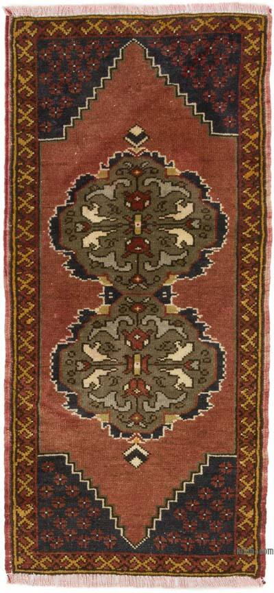Vintage Turkish Hand-Knotted Rug - 1' 8" x 3' 6" (20" x 42")