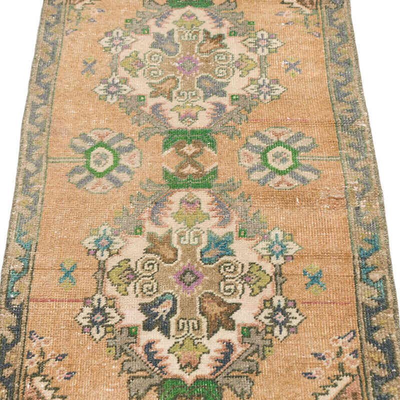 El Dokuma Vintage Halı - 47 cm x 104 cm - K0074870