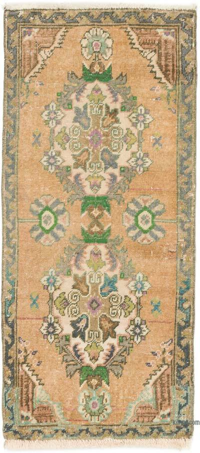 El Dokuma Vintage Halı - 47 cm x 104 cm