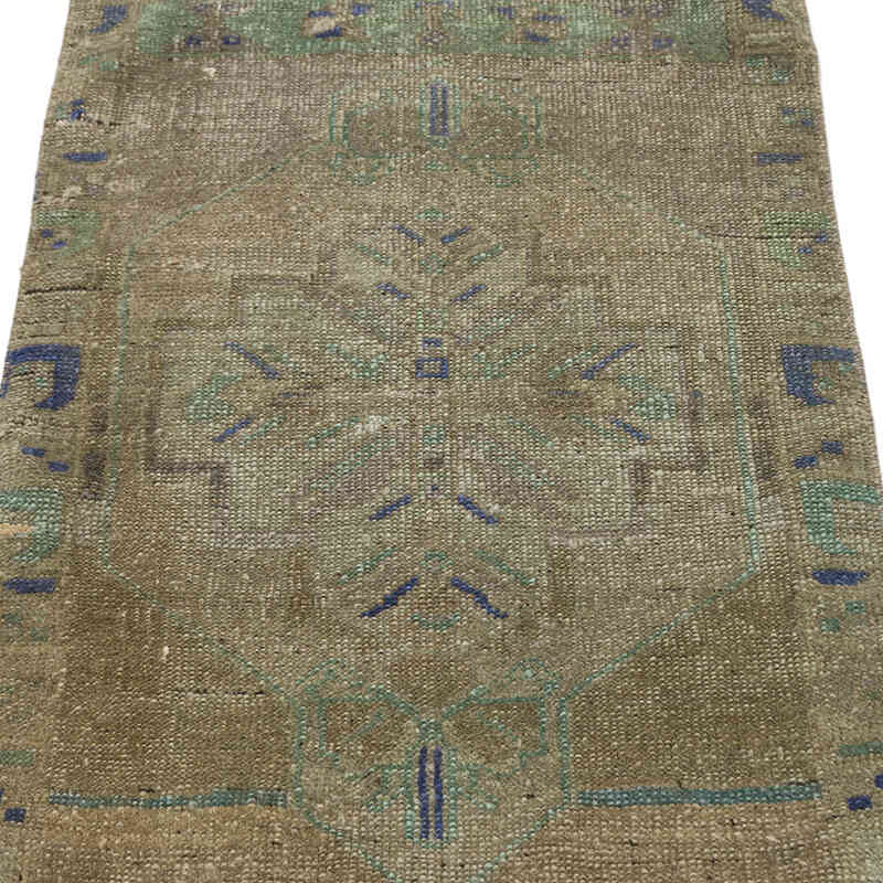 El Dokuma Vintage Halı - 52 cm x 90 cm - K0074871