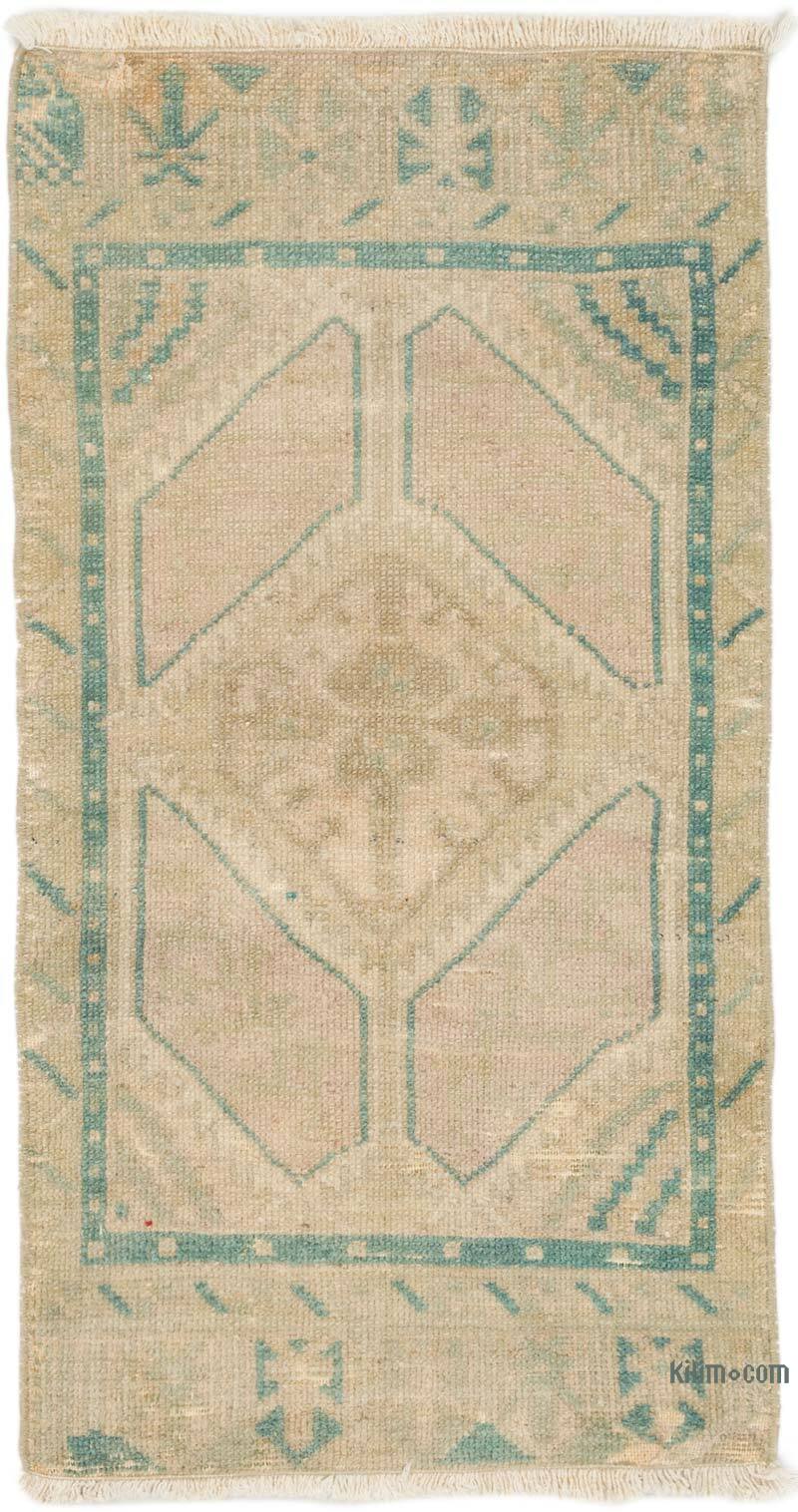 Alfombra Vintage Turca Anudada a Mano - 47 cm x 90 cm - K0074875