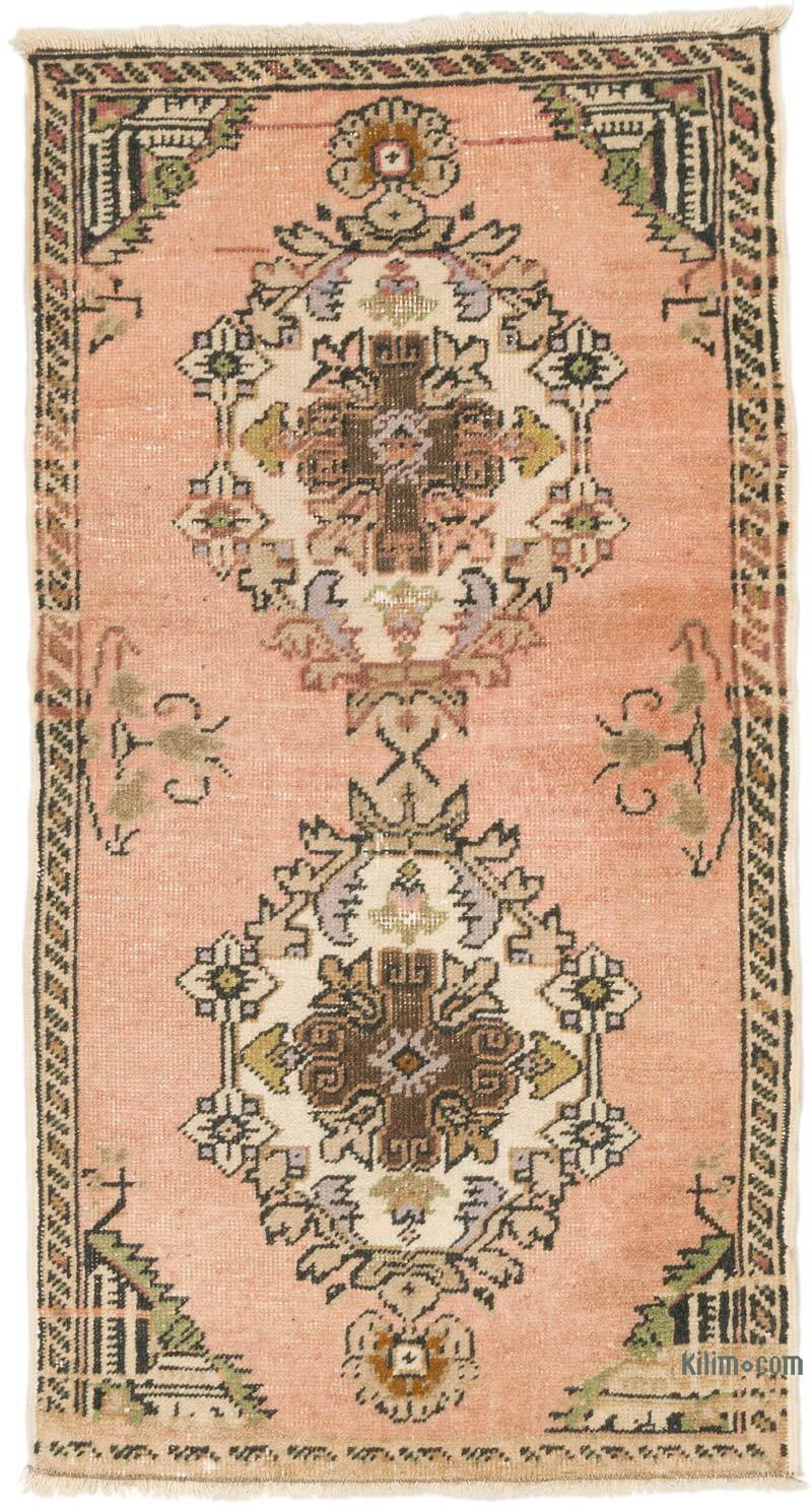 Vintage Turkish Hand-Knotted Rug - 1' 8" x 3' 2" (20" x 38") - K0074879