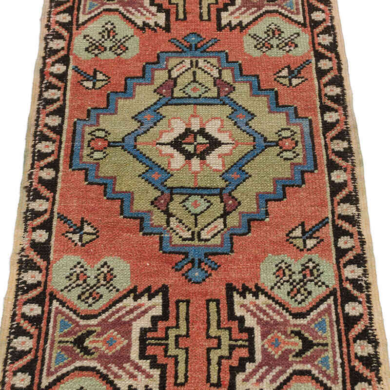 El Dokuma Vintage Halı - 48 cm x 98 cm - K0074880
