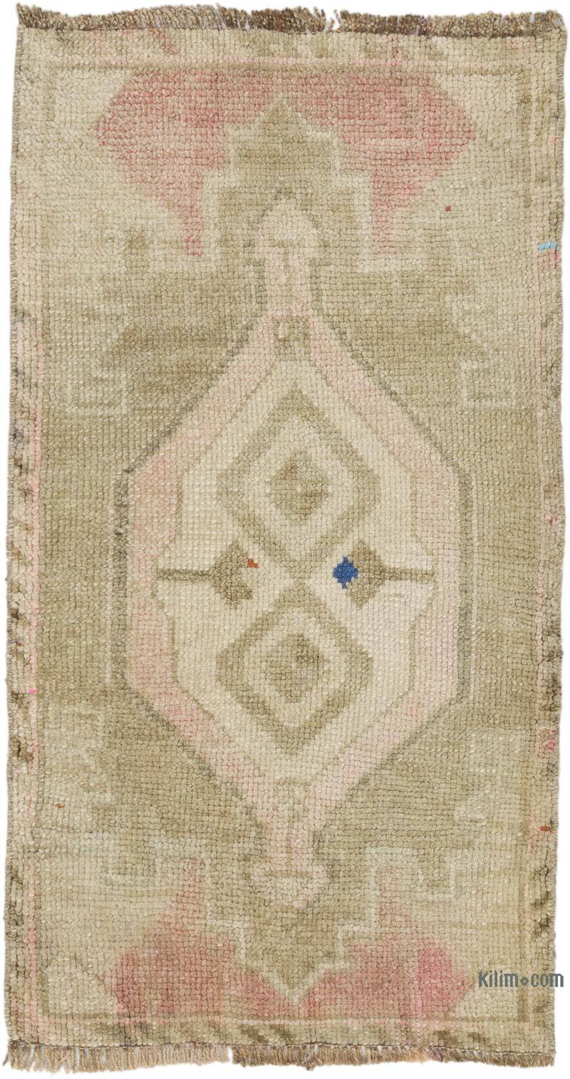 Vintage Turkish Hand-Knotted Rug - 1' 7" x 2' 11" (19" x 35") - K0074881