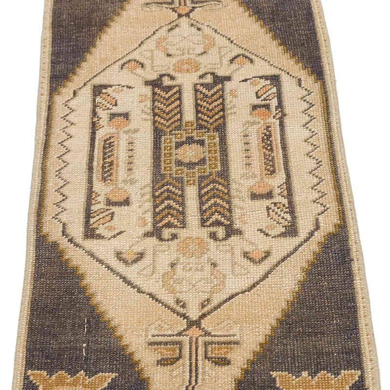 El Dokuma Vintage Halı - 43 cm x 111 cm - K0074883