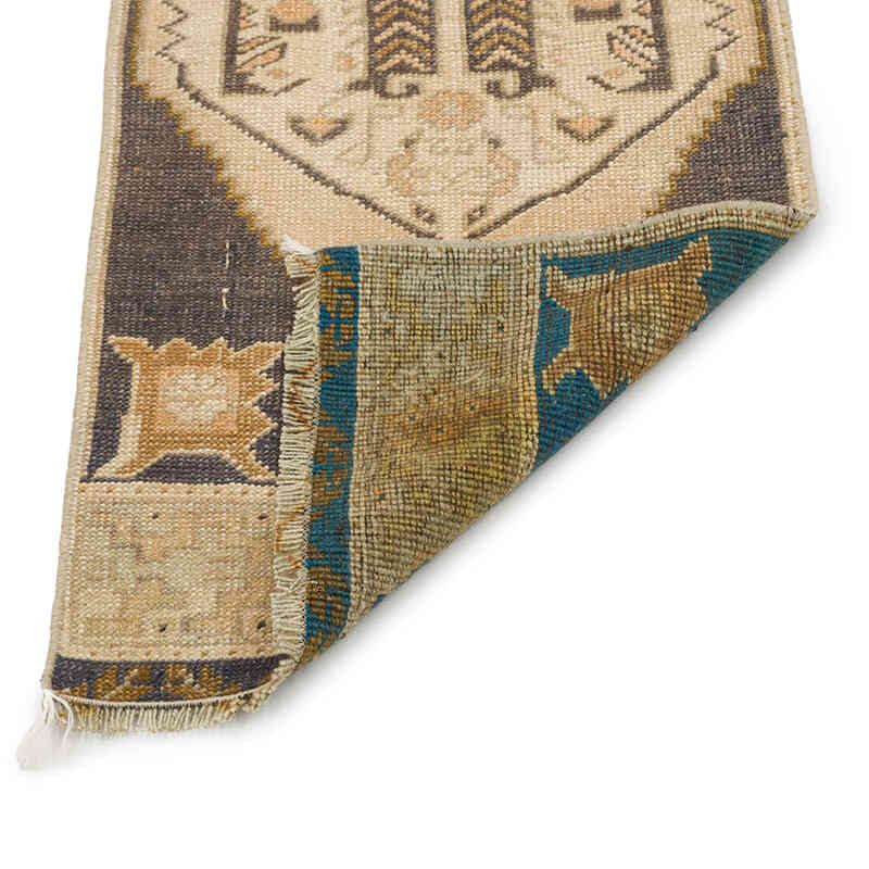 El Dokuma Vintage Halı - 43 cm x 111 cm - K0074883