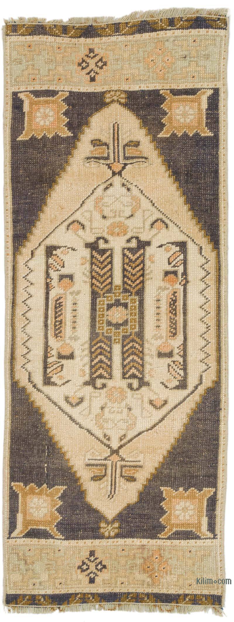 El Dokuma Vintage Halı - 43 cm x 111 cm - K0074883
