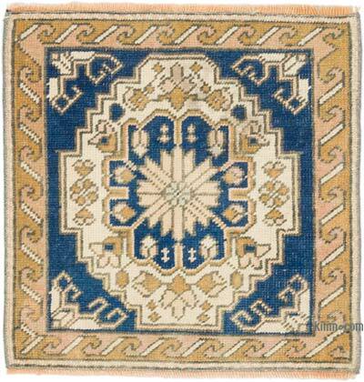 Vintage Turkish Hand-Knotted Rug - 1' 10" x 1' 10" (22" x 22")