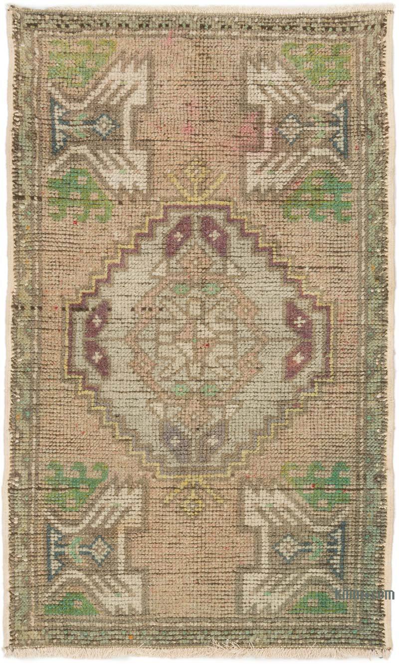 Alfombra Vintage Turca Anudada a Mano - 55 cm x 90 cm - K0074887