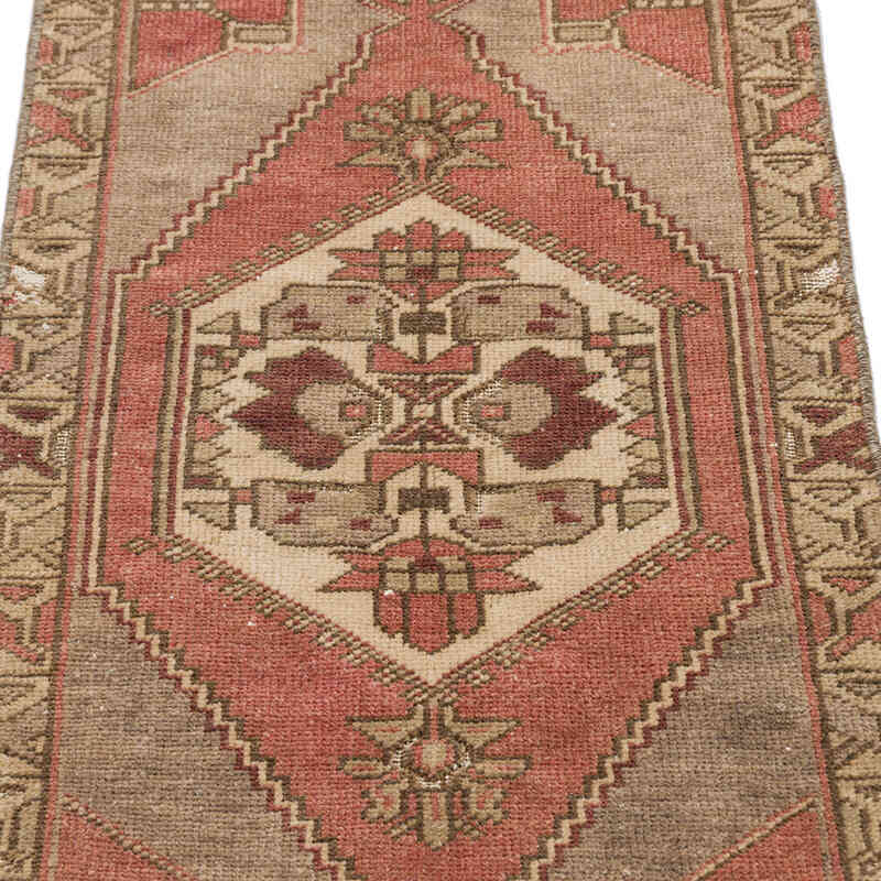 Alfombra Vintage Turca Anudada a Mano - 45 cm x 91 cm - K0074888