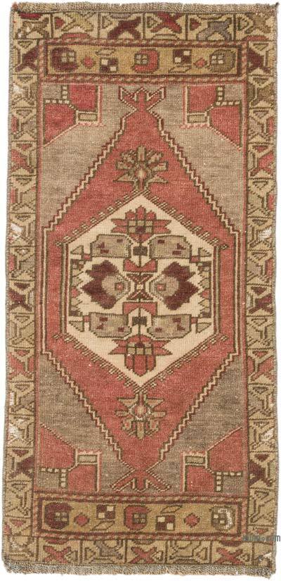 El Dokuma Vintage Halı - 45 cm x 91 cm
