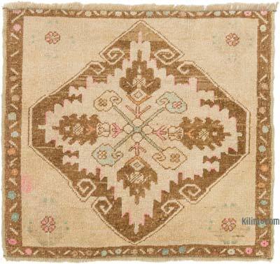 El Dokuma Vintage Halı - 67 cm x 60 cm