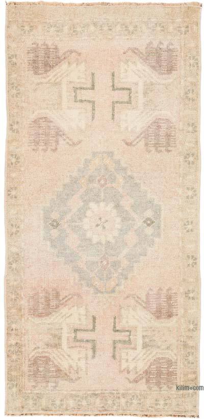 Alfombra Vintage Turca Anudada a Mano - 50 cm x 105 cm