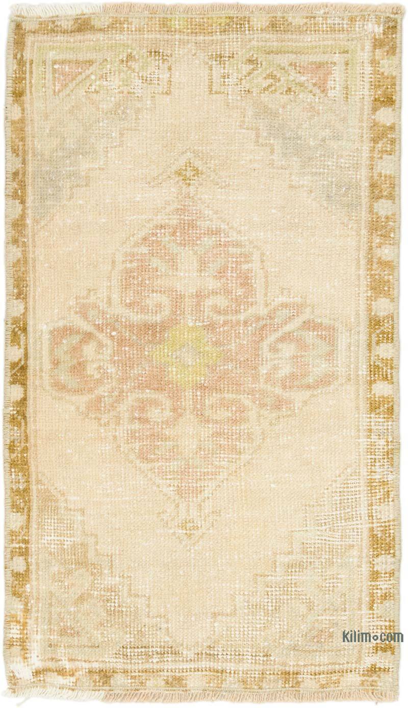 Vintage Turkish Hand-Knotted Rug - 1' 7" x 2' 9" (19" x 33") - K0074895