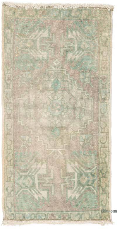 Vintage Turkish Hand-Knotted Rug - 1' 6" x 2' 10" (18" x 34")