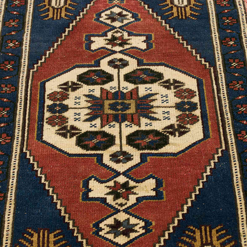 Alfombra Vintage Turca Anudada a Mano - 63 cm x 102 cm - K0074900