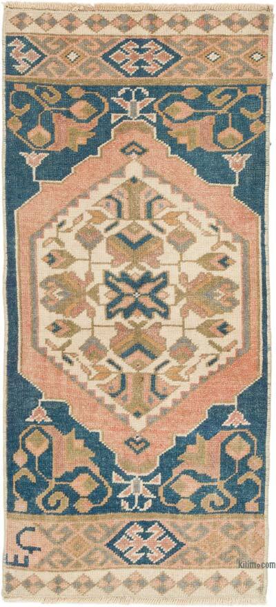 El Dokuma Vintage Halı - 49 cm x 104 cm