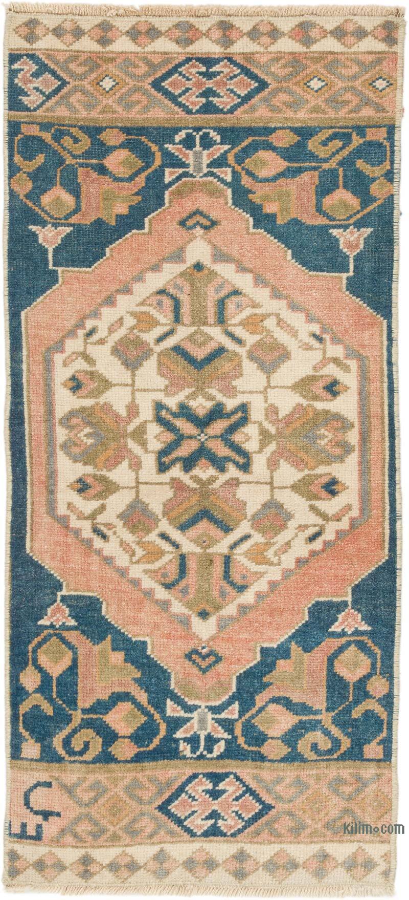 El Dokuma Vintage Halı - 49 cm x 104 cm - K0074904