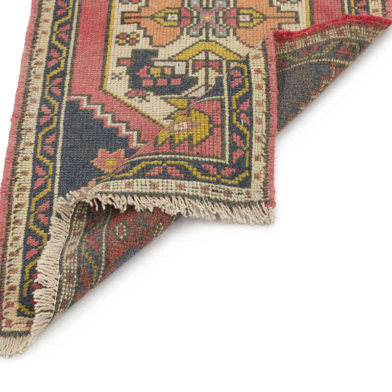 Alfombra Vintage Turca Anudada a Mano - 57 cm x 107 cm - K0074905