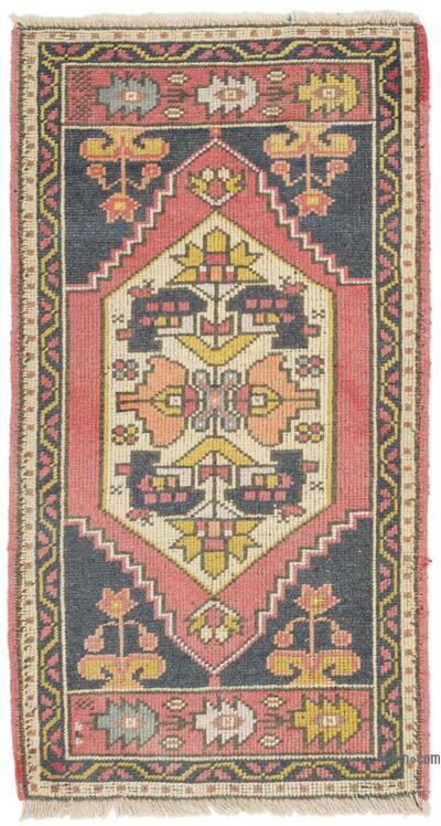 El Dokuma Vintage Halı - 57 cm x 107 cm