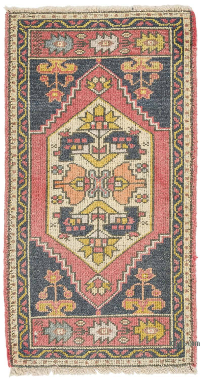 Alfombra Vintage Turca Anudada a Mano - 57 cm x 107 cm - K0074905